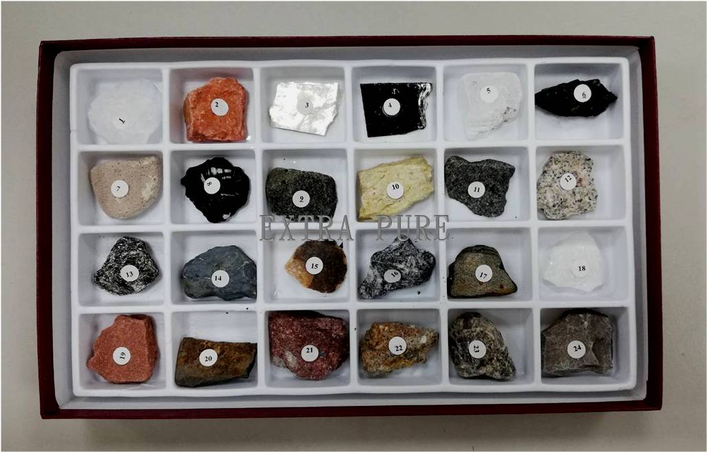 造岩礦物標本 ( 24件組 )